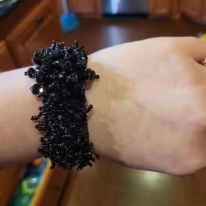 Black Beaded Bracelet
